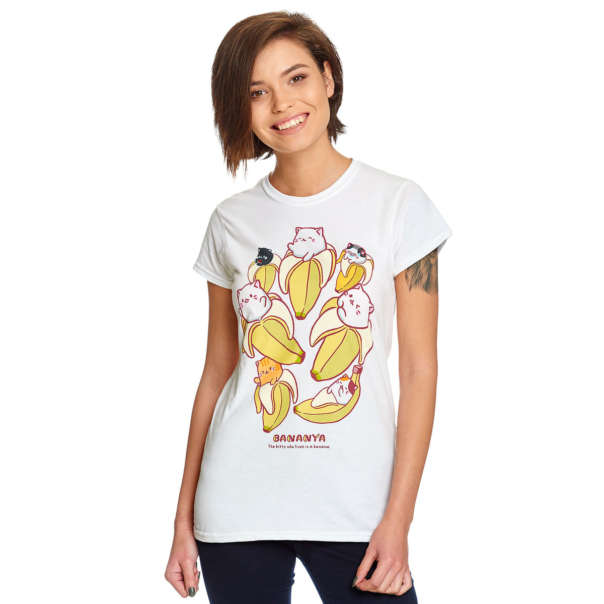 Productafbeelding Bananya - Characters Dames T-shirt wit