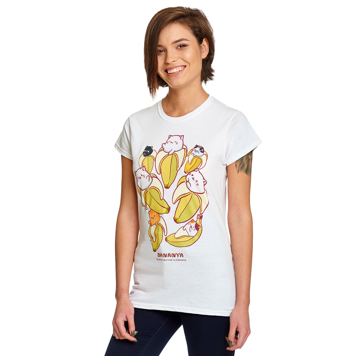 Productafbeelding Bananya - Characters Dames T-shirt wit