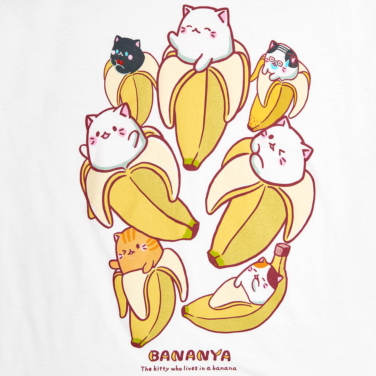 Productafbeelding Bananya - Characters Dames T-shirt wit