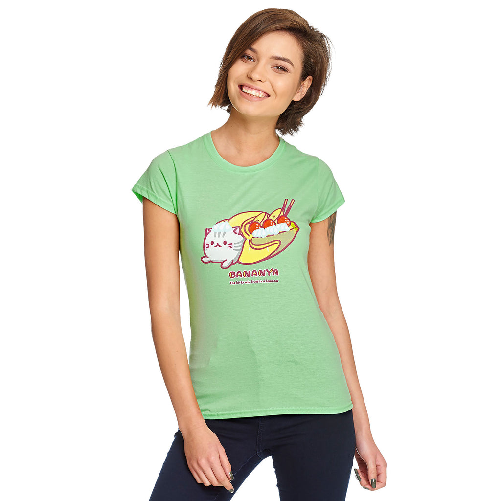Productafbeelding Bananya Split T-Shirt Dames Groen