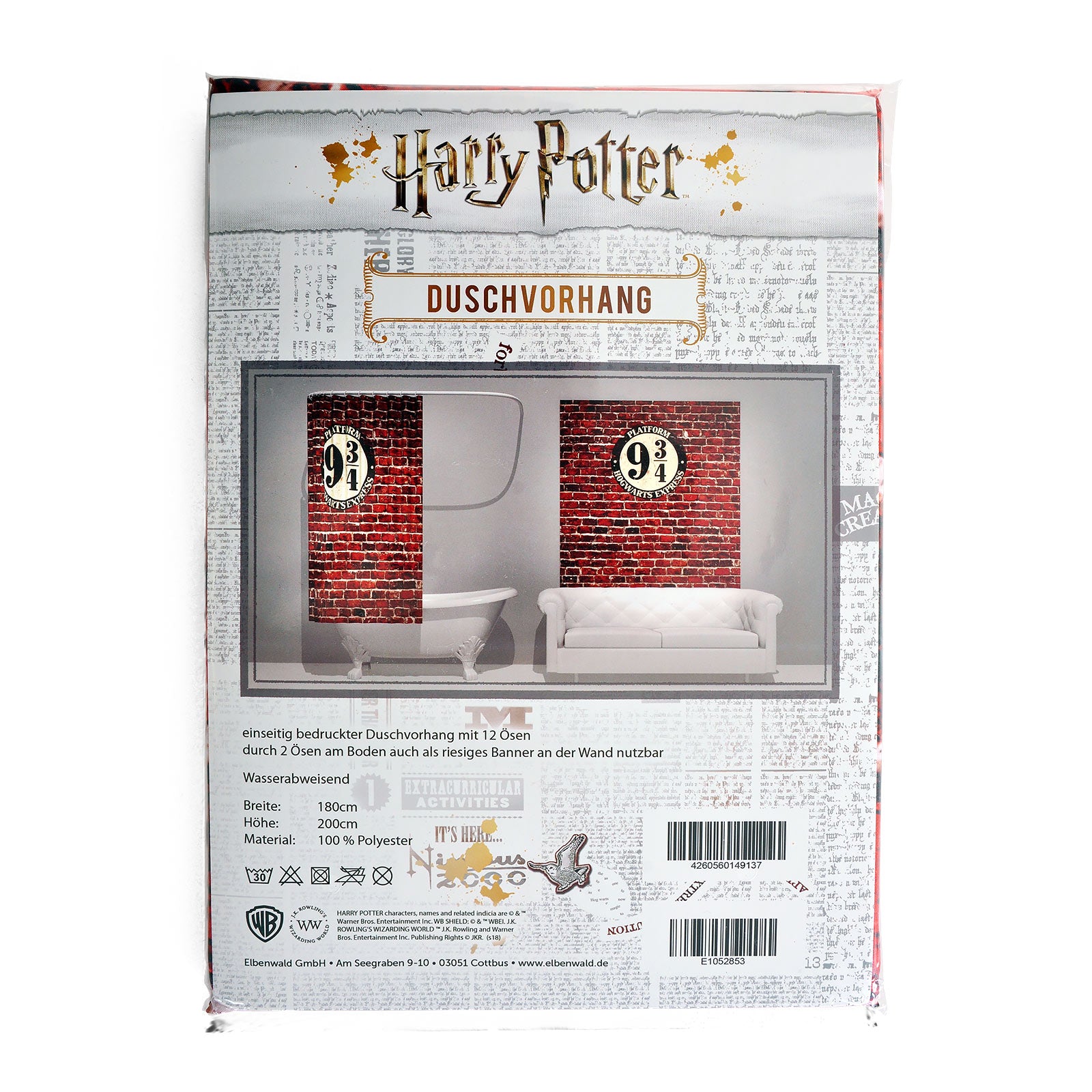 Productafbeelding Harry Potter - Perron 9 3/4 Douchegordijn