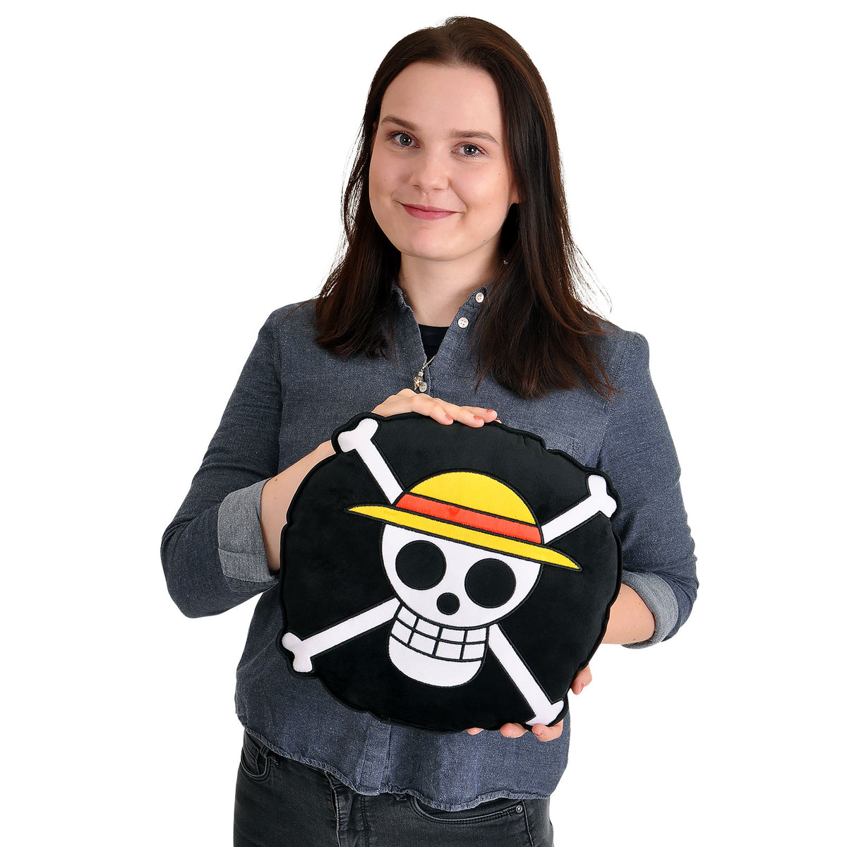 Productafbeelding One Piece - Strohoed Crew Skull Logo Kussen