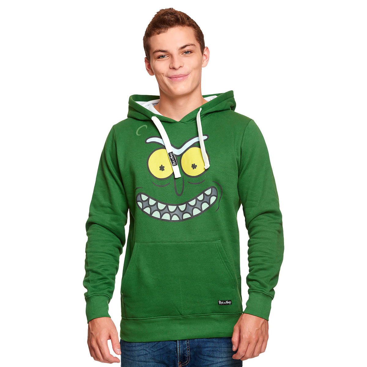Productafbeelding Rick en Morty - Pickle Rick Gezicht Hoodie groen