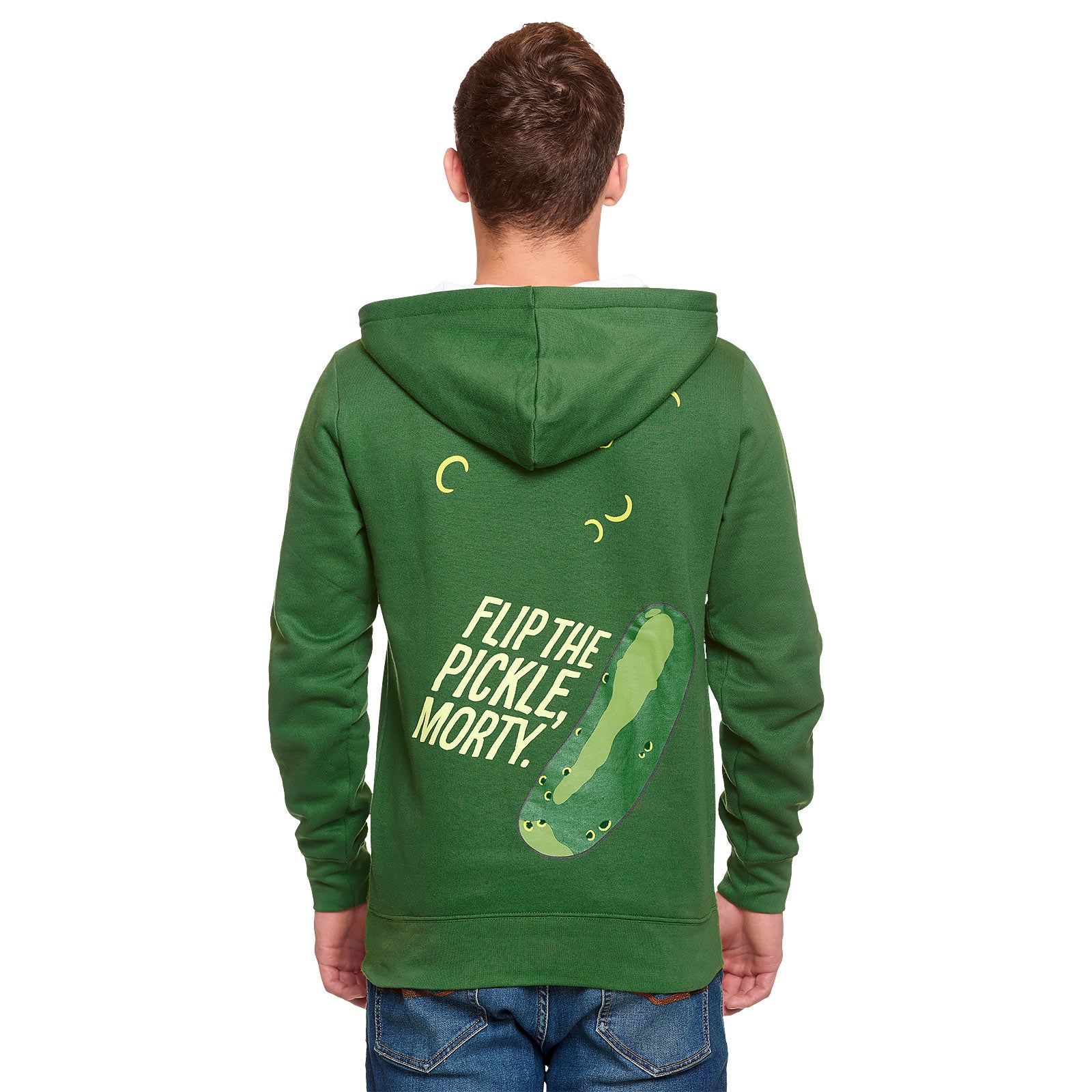 Productafbeelding Rick en Morty - Pickle Rick Gezicht Hoodie groen