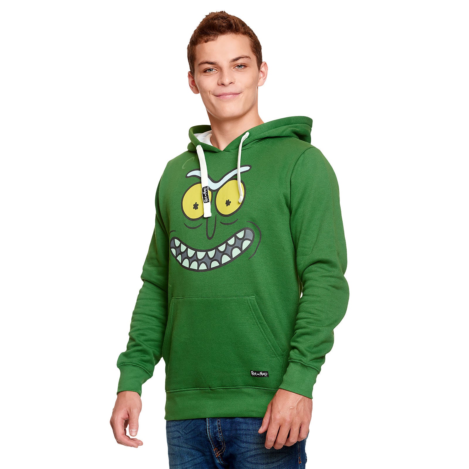Productafbeelding Rick en Morty - Pickle Rick Gezicht Hoodie groen