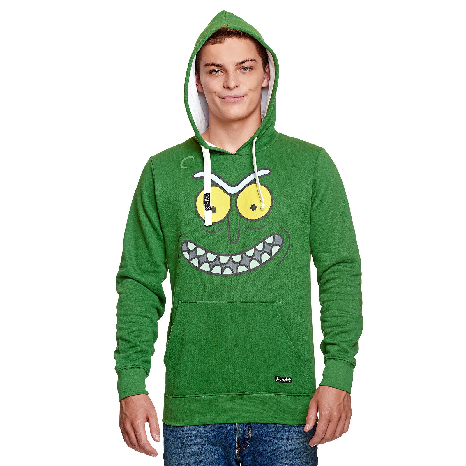 Productafbeelding Rick en Morty - Pickle Rick Gezicht Hoodie groen