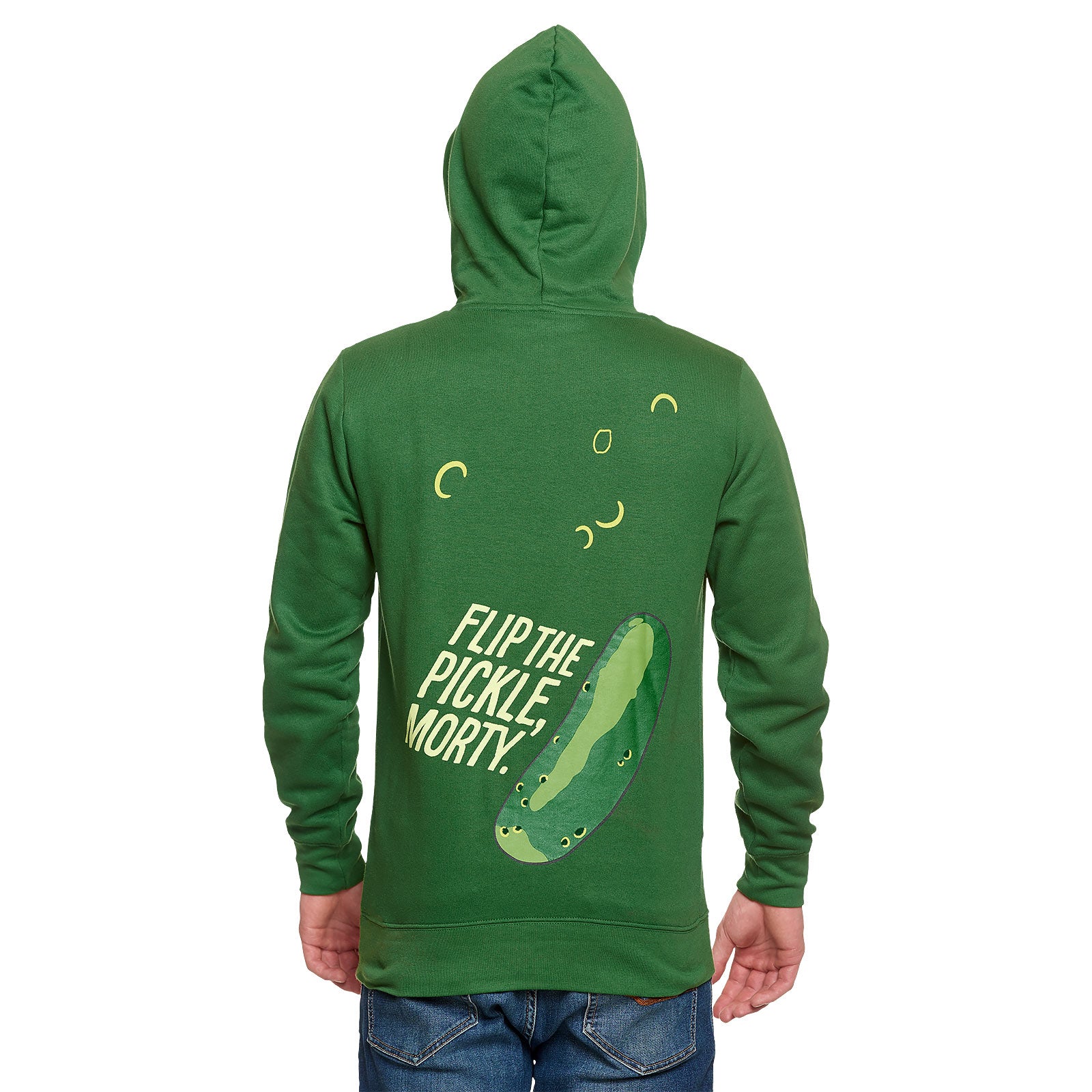 Productafbeelding Rick en Morty - Pickle Rick Gezicht Hoodie groen