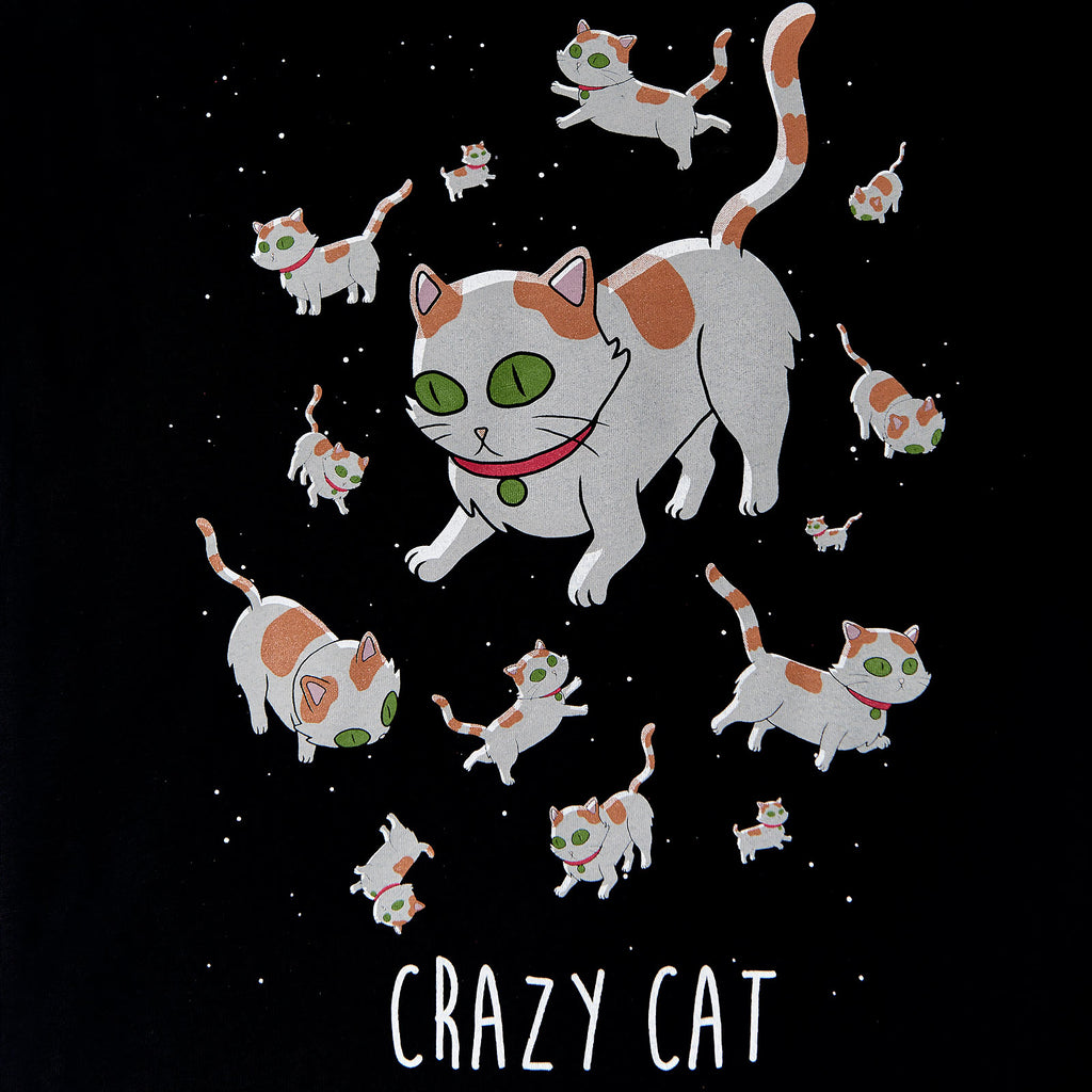 Productafbeelding Rick en Morty - Crazy Cat Dames T-Shirt Zwart