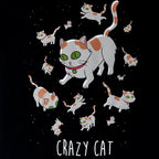 Productafbeelding Rick en Morty - Crazy Cat Dames T-Shirt Zwart