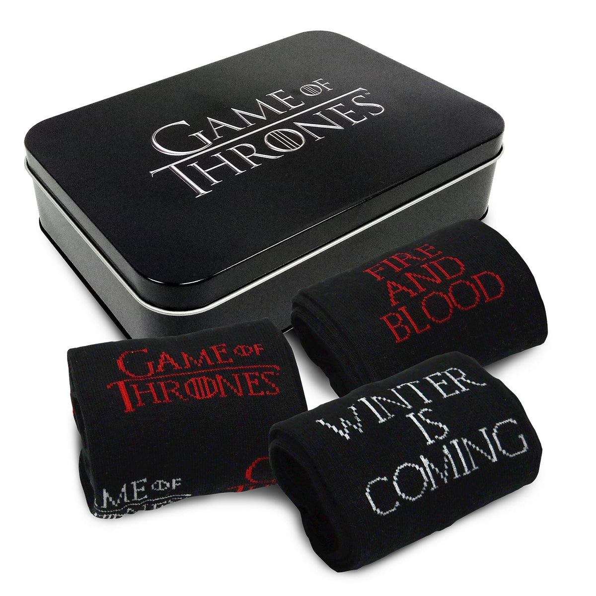 Productafbeelding Game of Thrones - Set van 3 paar sokken in een metalen doos