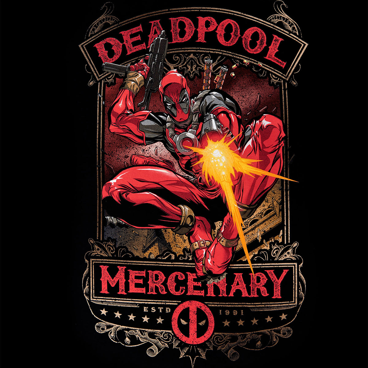 Productafbeelding Deadpool - Huurling T-shirt zwart