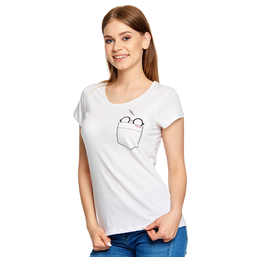 Productafbeelding Harry Potter - Pocket Glasses Dames T-shirt Wit