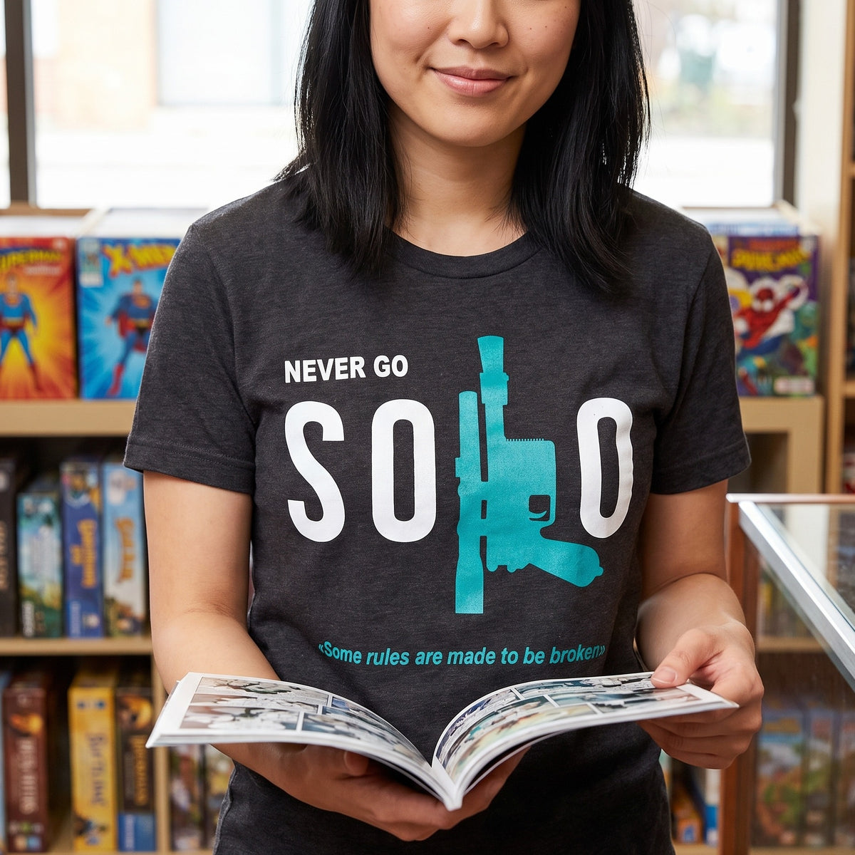 Product image Star Wars - Never Go Solo T-Shirt Grey