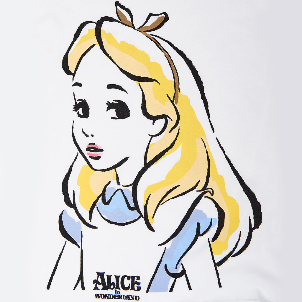 Productafbeelding Alice in Wonderland - Portret T-shirt Dames wit