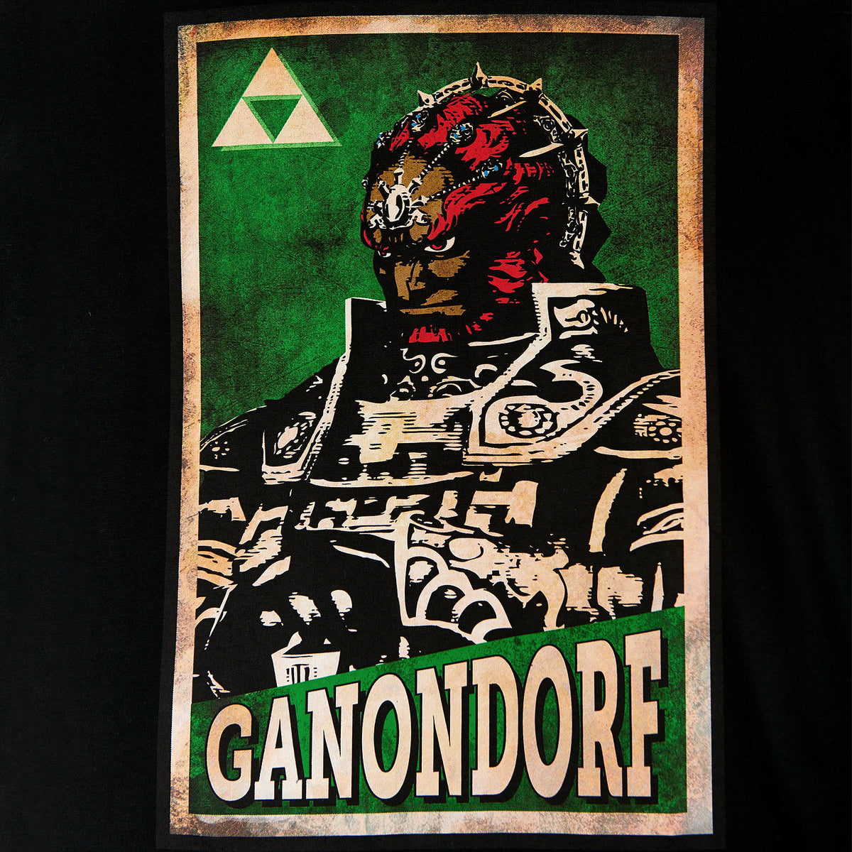 Productafbeelding Zelda - Ganondorf Propaganda Poster T-Shirt Zwart