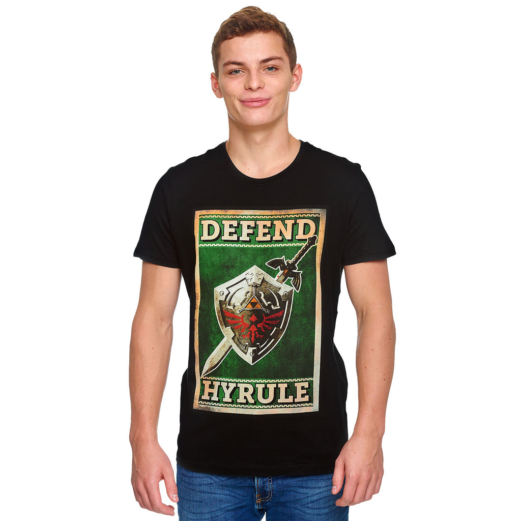 Productafbeelding Zelda - Defend Hyrule Propaganda Poster T-Shirt Zwart