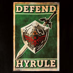 Productafbeelding Zelda - Defend Hyrule Propaganda Poster T-Shirt Zwart
