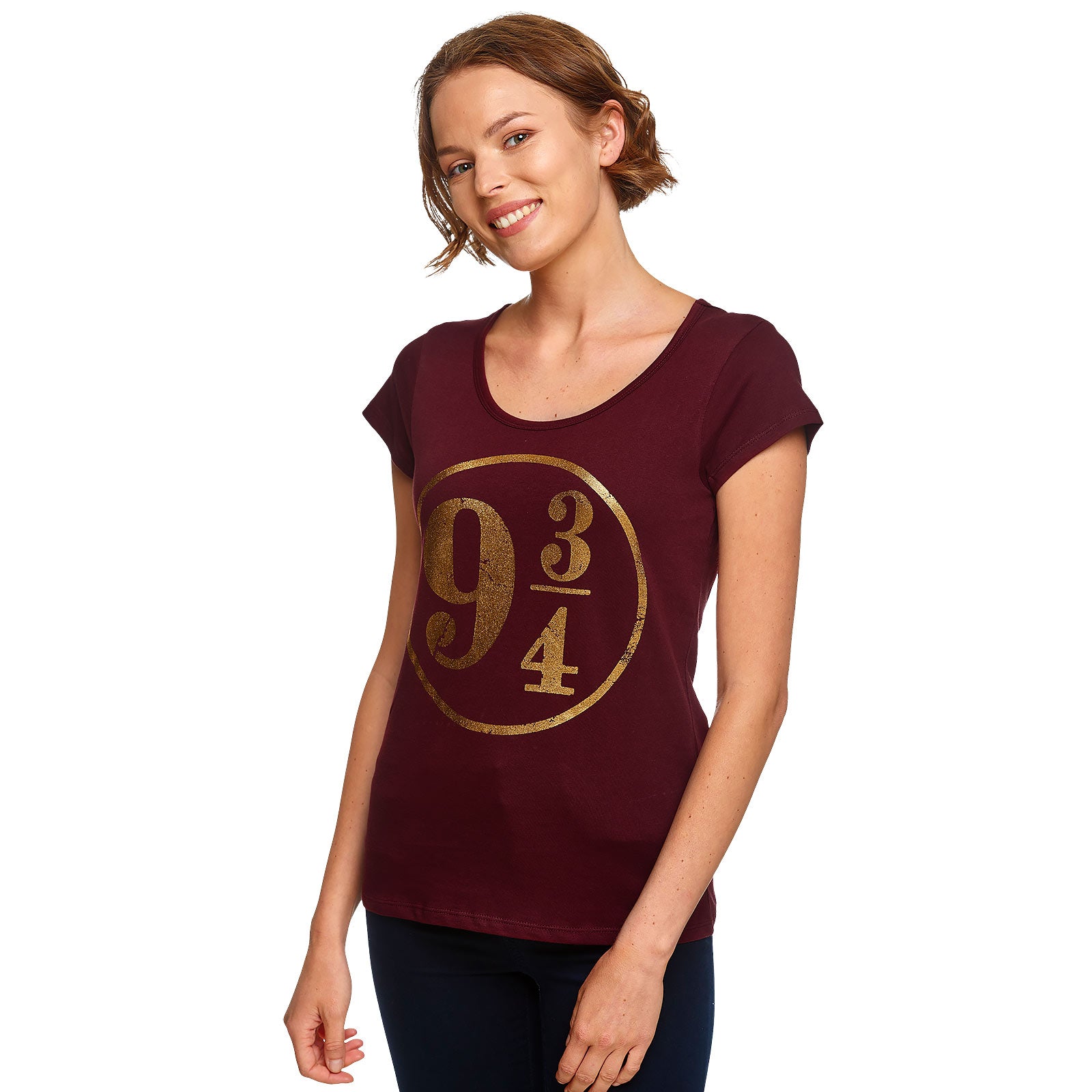 Productafbeelding Harry Potter - Perron 9 3/4 Dames T-shirt Rood