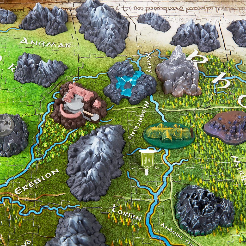 Productafbeelding Lord of the Rings - Kaart van Midden-aarde 4D puzzel
