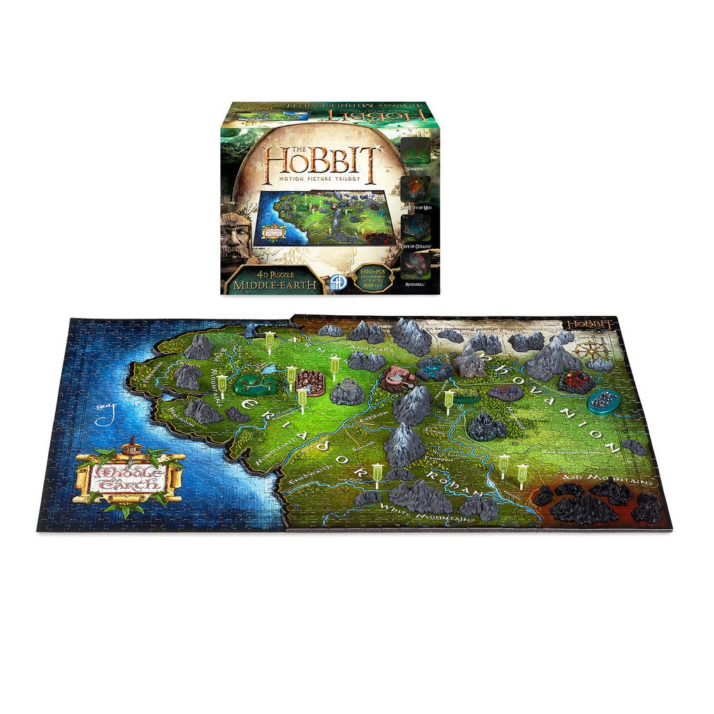 Productafbeelding Lord of the Rings - Kaart van Midden-aarde 4D puzzel