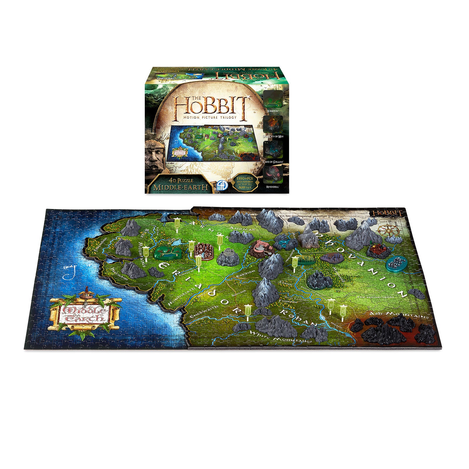 Productafbeelding Lord of the Rings - Kaart van Midden-aarde 4D puzzel