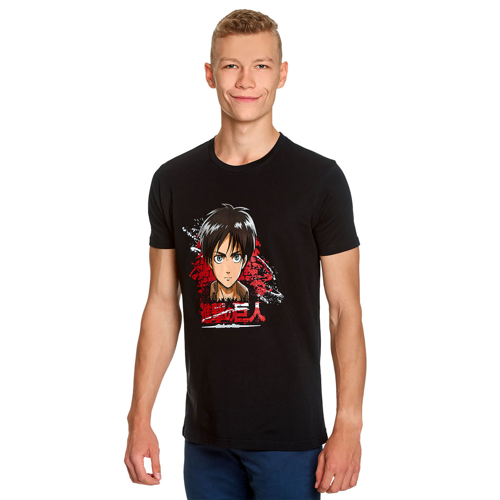 Productafbeelding Attack on Titan - Eren Jaeger T-shirt zwart
