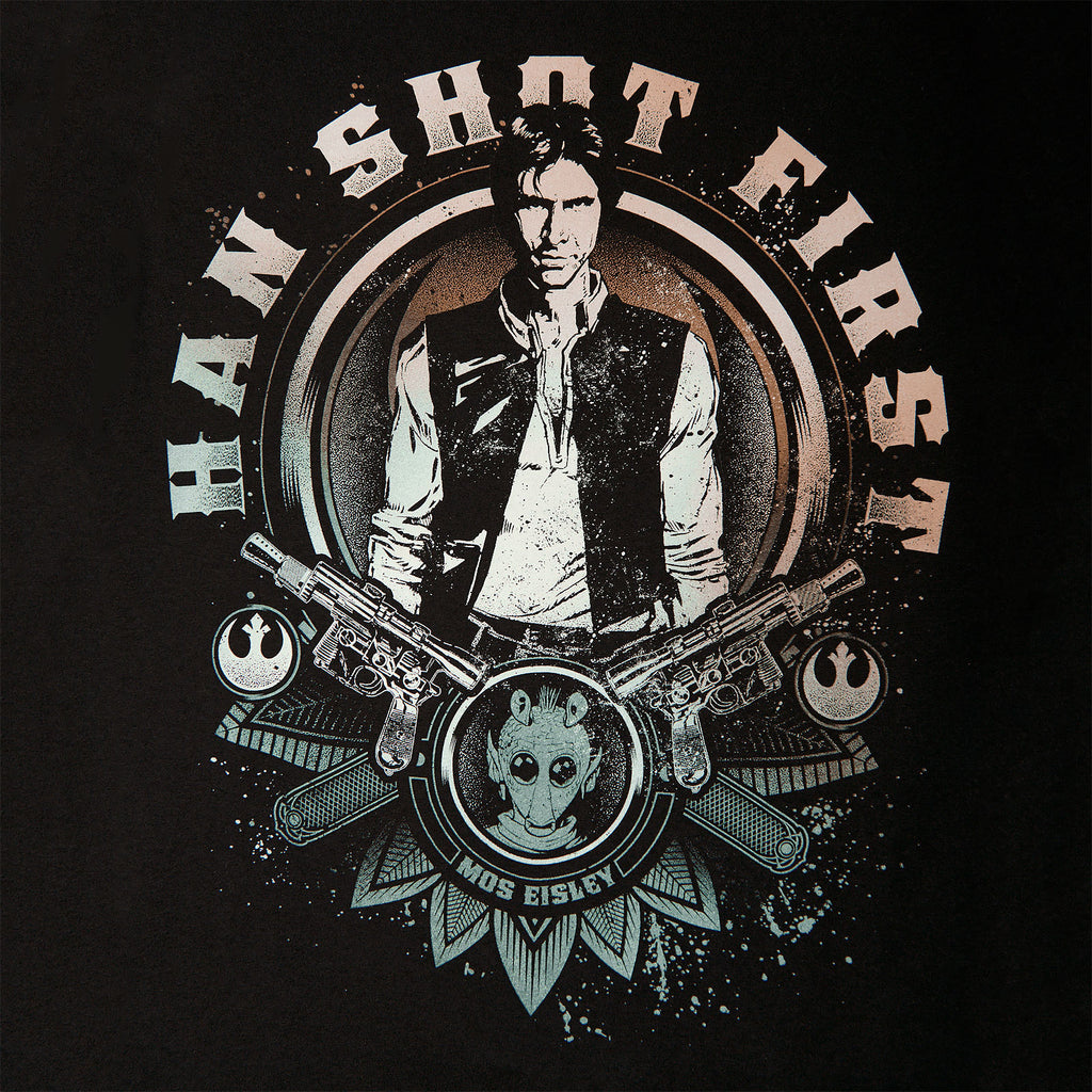 Productafbeelding Star Wars - Han Solo Shot First T-Shirt Zwart