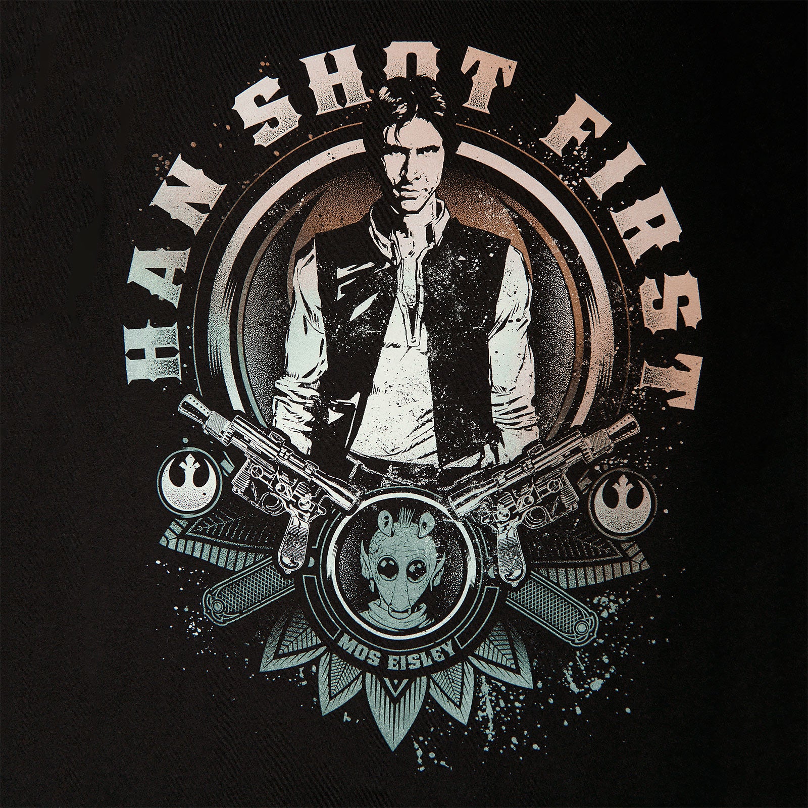 Productafbeelding Star Wars - Han Solo Shot First T-Shirt Zwart