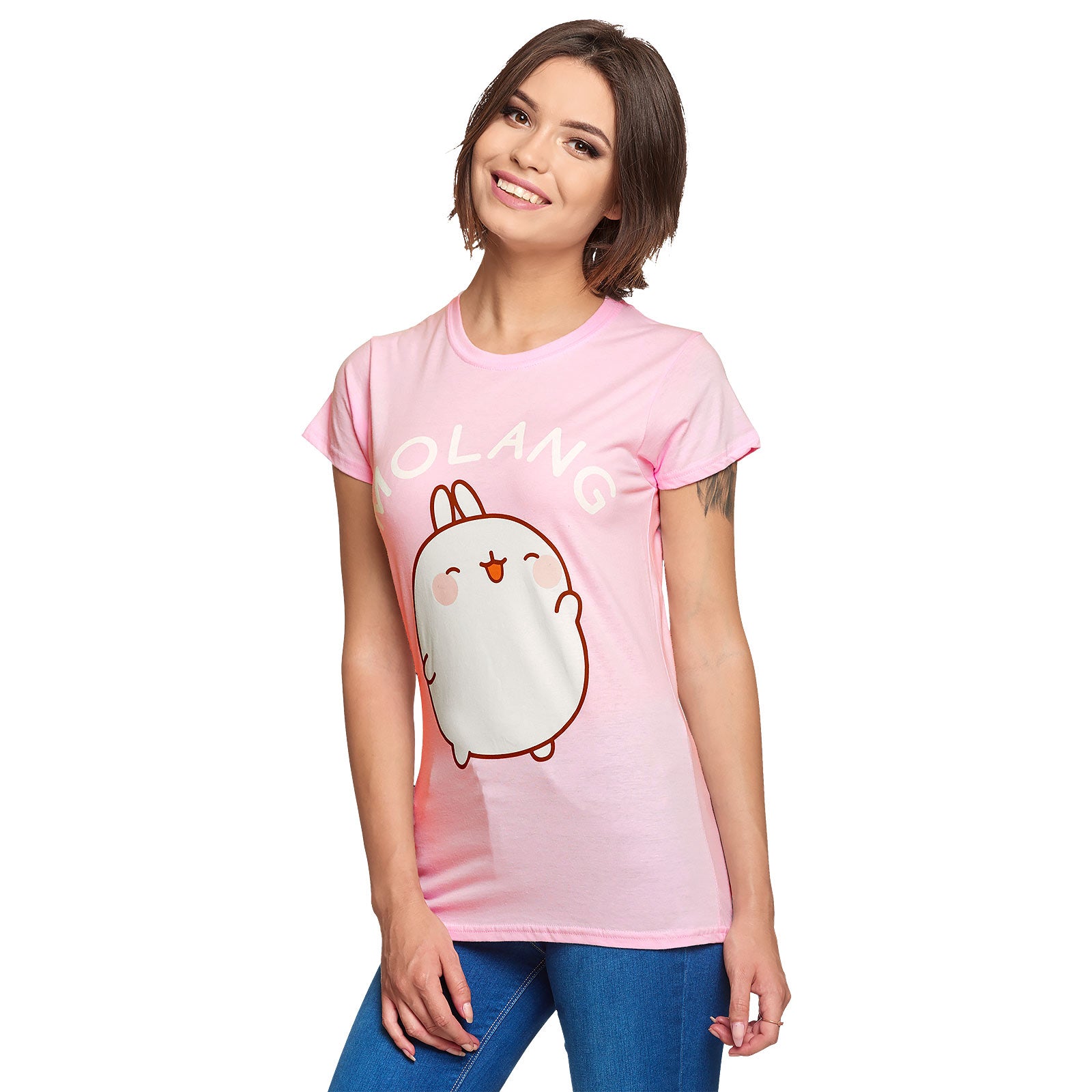 Productafbeelding Molang - Happy Dames T-shirt Roze