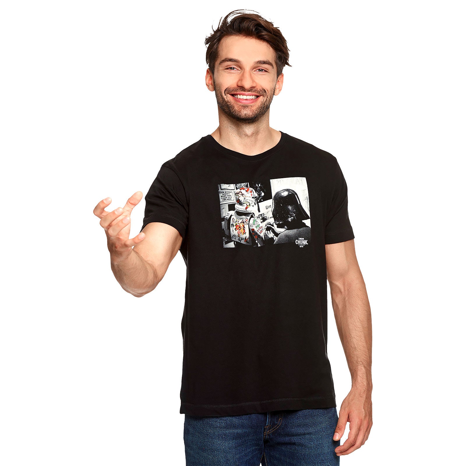 Productafbeelding Dark Side Tattoo T-Shirt voor Star Wars Fans Zwart