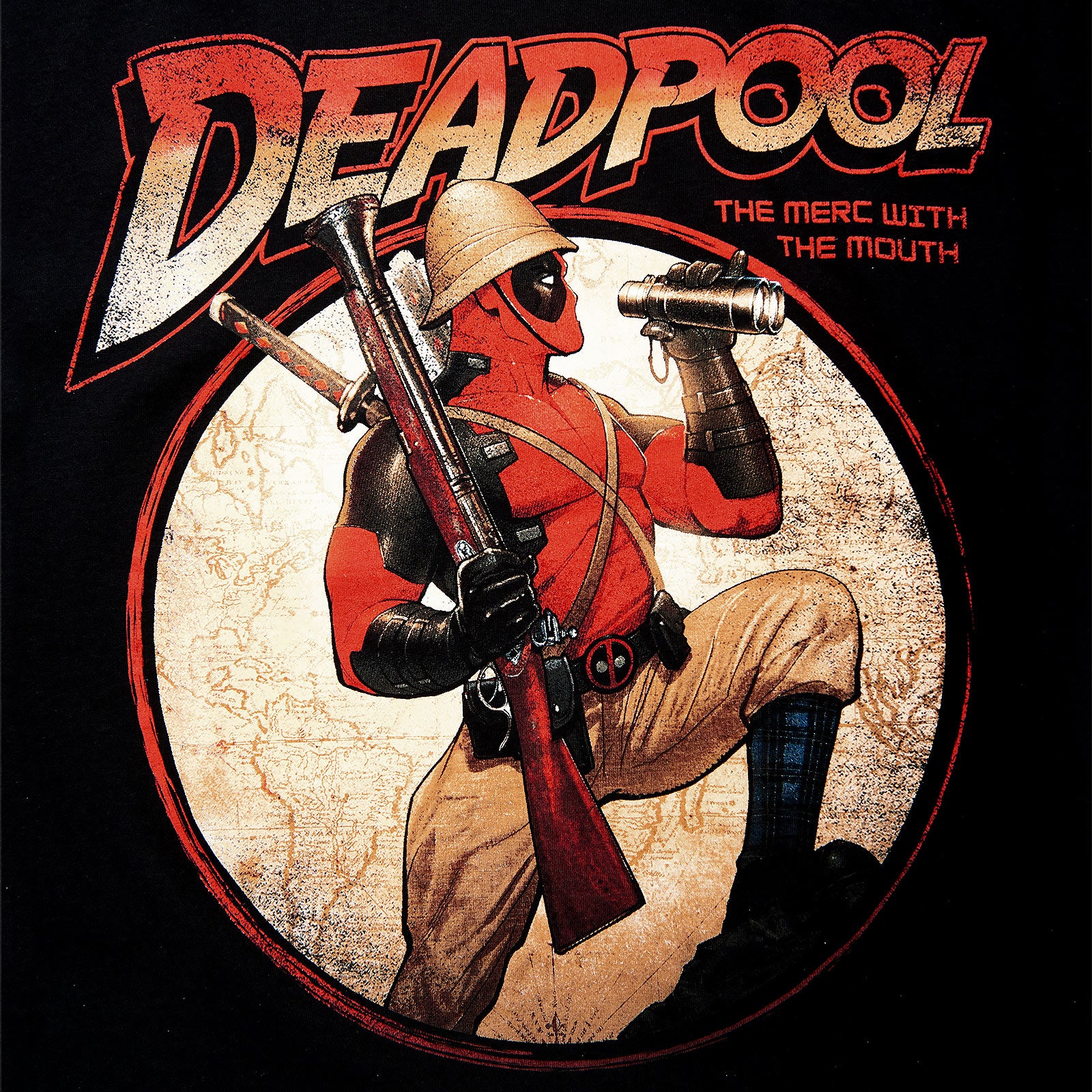 Productafbeelding Deadpool - Time for Adventures T-Shirt zwart