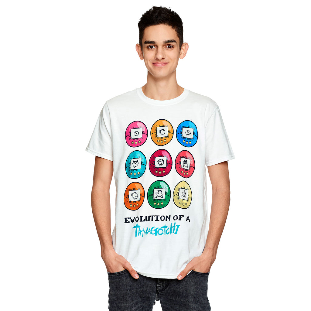 Productafbeelding Tamagotchi - Evolutie van een Tamagotchi T-shirt wit