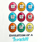 Productafbeelding Tamagotchi - Evolutie van een Tamagotchi T-shirt wit