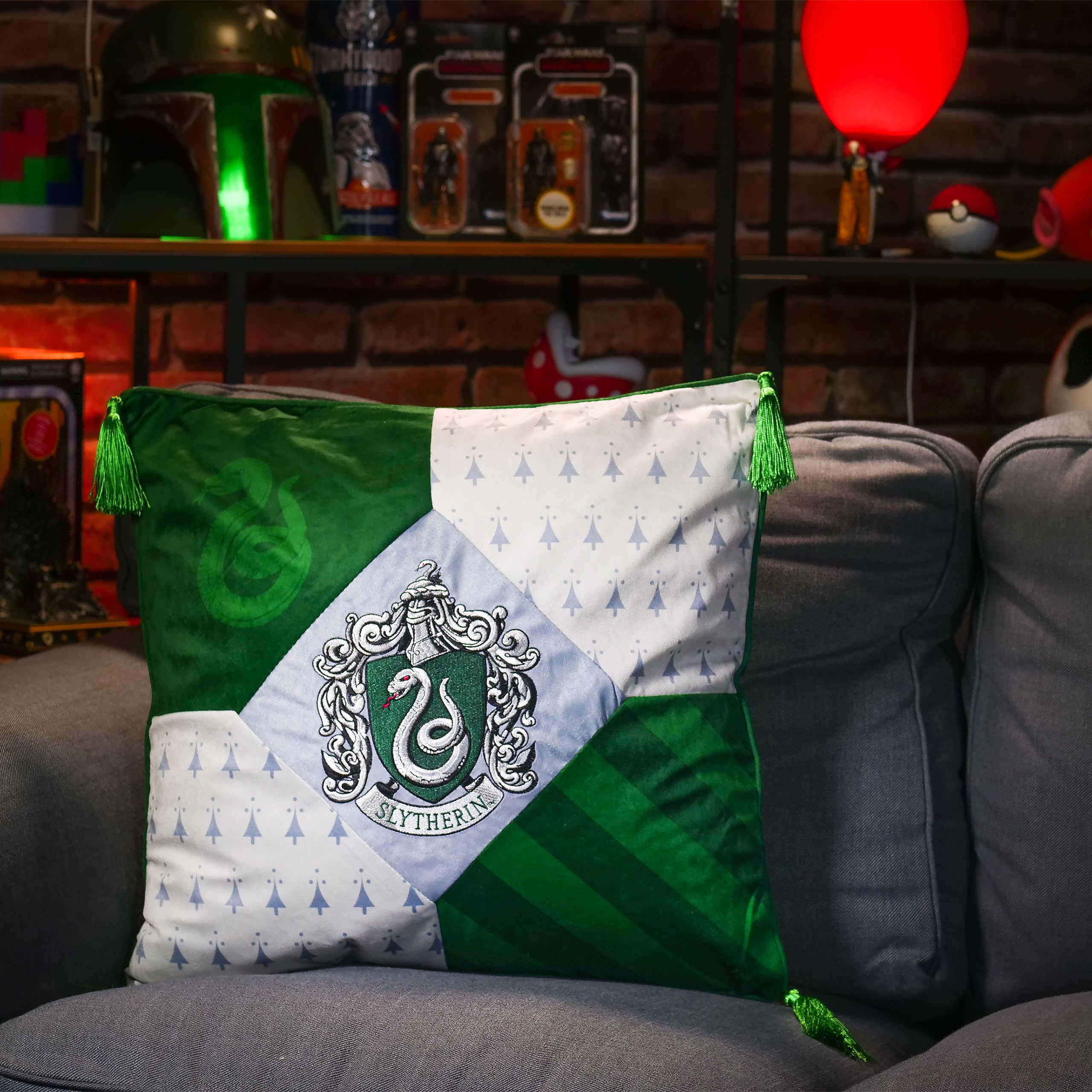 Productafbeelding Harry Potter - Zwadderich Deluxe Kussen met Kwasten