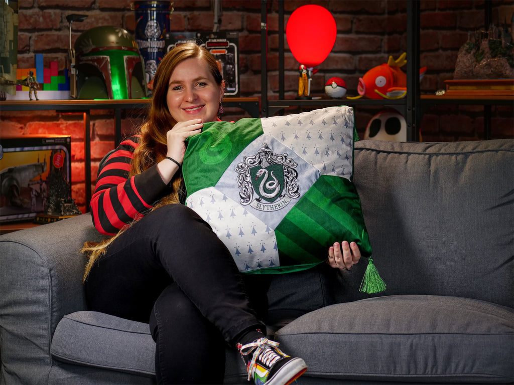 Productafbeelding Harry Potter - Zwadderich Deluxe Kussen met Kwasten
