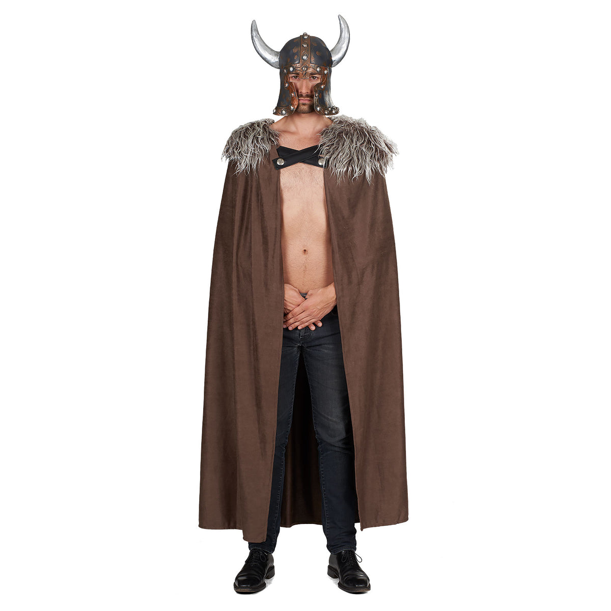 Productafbeelding Viking Kostuum Cape met Bontversiering