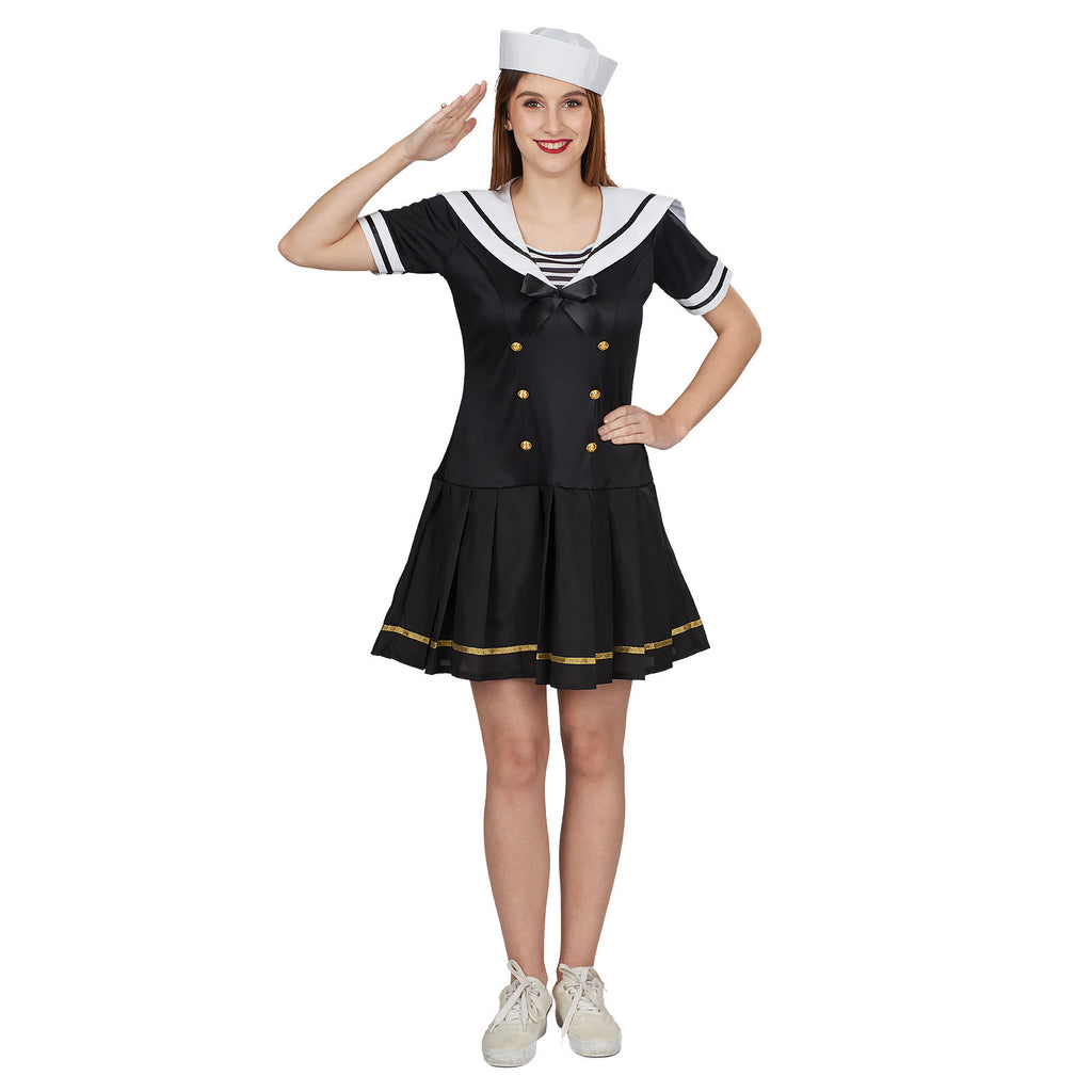 Productafbeelding Sailor Girl Kostuum Dames Zwart