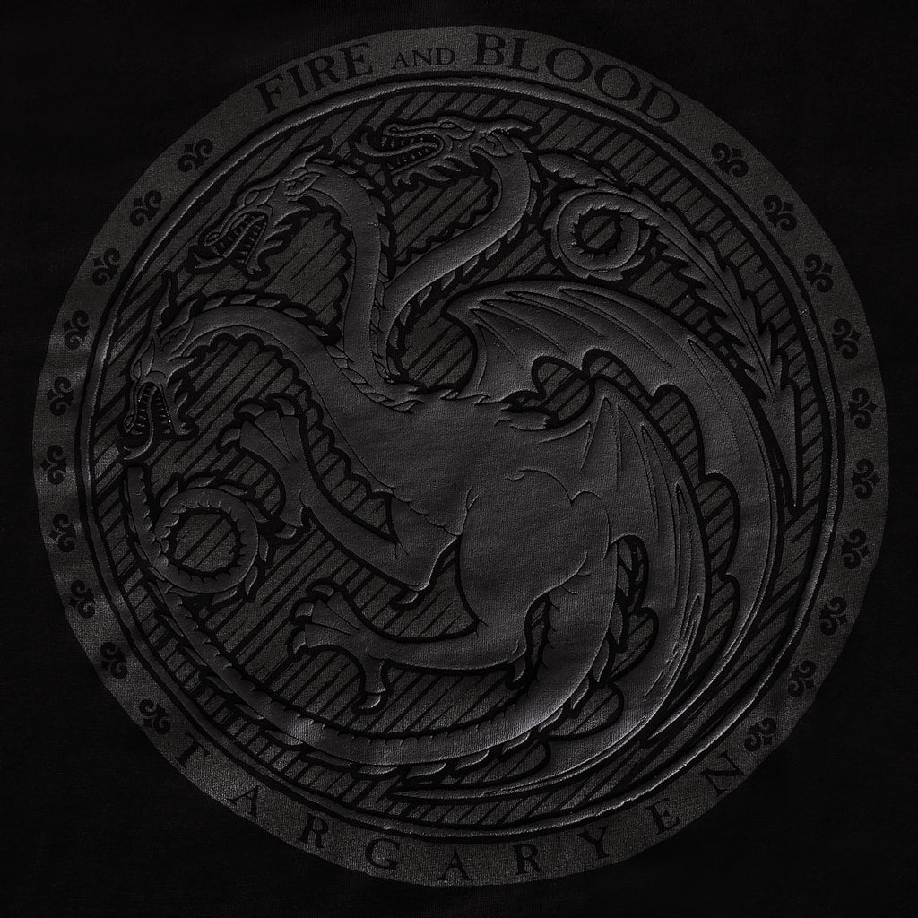 Productafbeelding Game of Thrones - Dark Targaryen 3D Logo T-Shirt Zwart