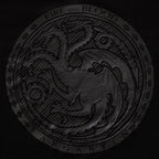 Productafbeelding Game of Thrones - Dark Targaryen 3D Logo T-Shirt Zwart