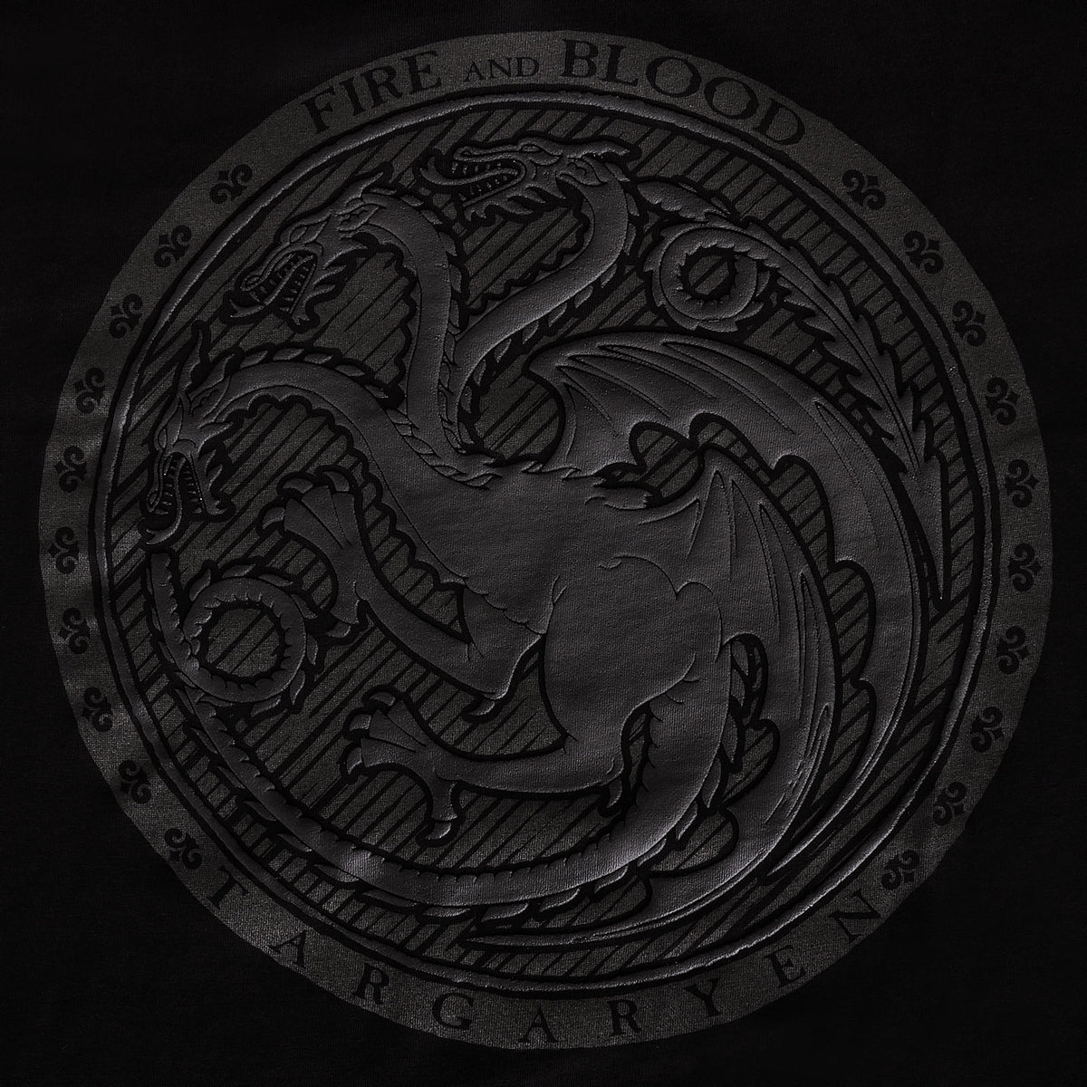 Productafbeelding Game of Thrones - Dark Targaryen 3D Logo T-Shirt Zwart