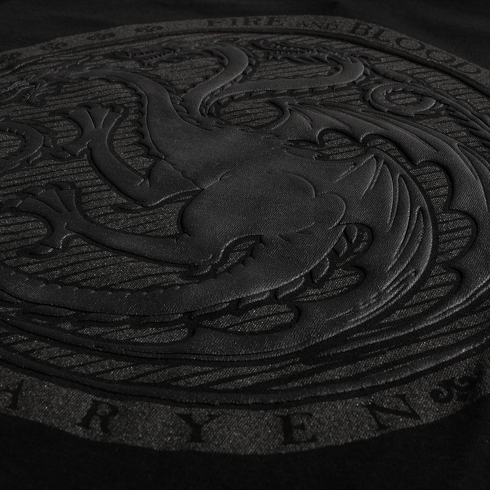 Productafbeelding Game of Thrones - Dark Targaryen 3D Logo T-Shirt Zwart