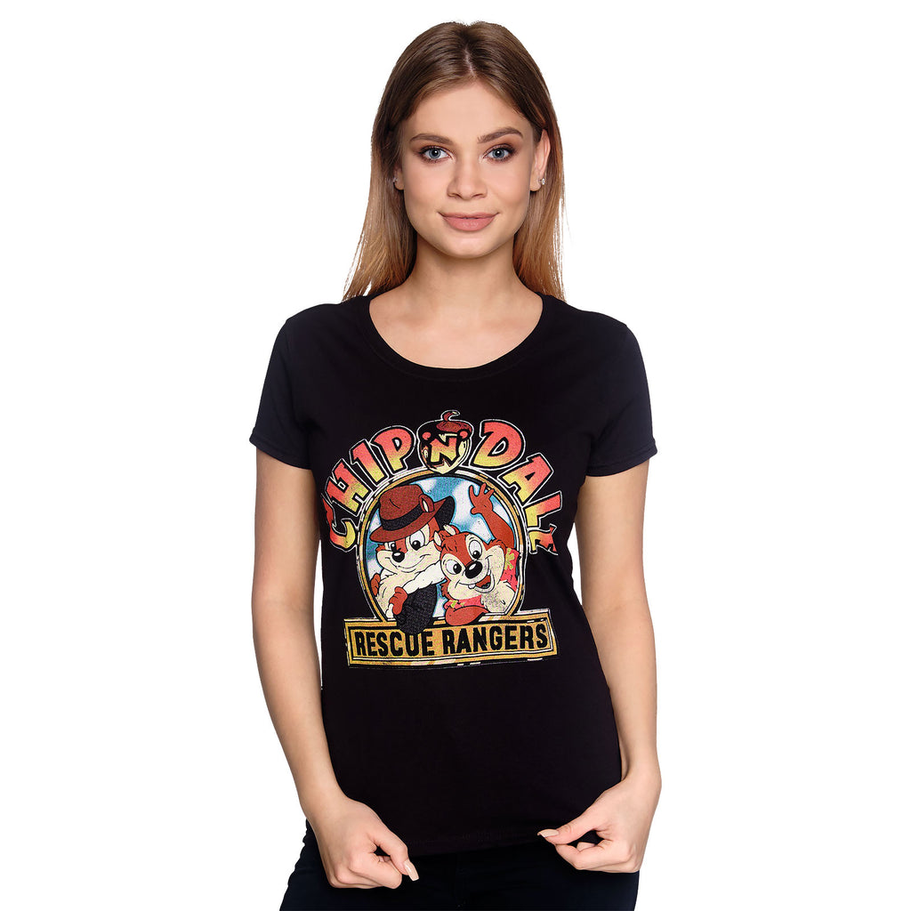 Productafbeelding Chip en Dale - Rescue Rangers Dames Losse Pasvorm T-shirt Zwart