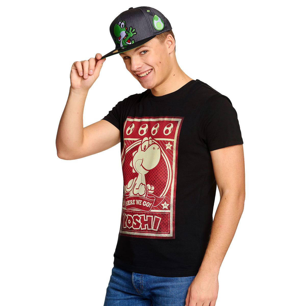 Product image Super Mario - Yoshi Snapback Cap grey
