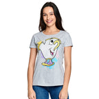Productafbeelding Beauty and the Beast - Chip Splatter T-shirt Dames Grijs