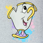 Productafbeelding Beauty and the Beast - Chip Splatter T-shirt Dames Grijs