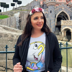 Productafbeelding Beauty and the Beast - Chip Splatter T-shirt Dames Grijs