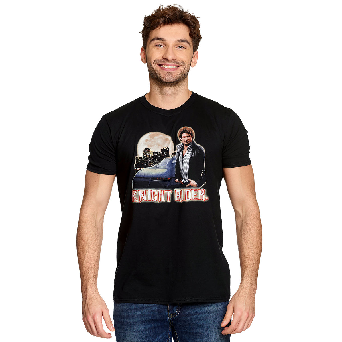 Productafbeelding Knight Rider - Michael & Car T-shirt zwart