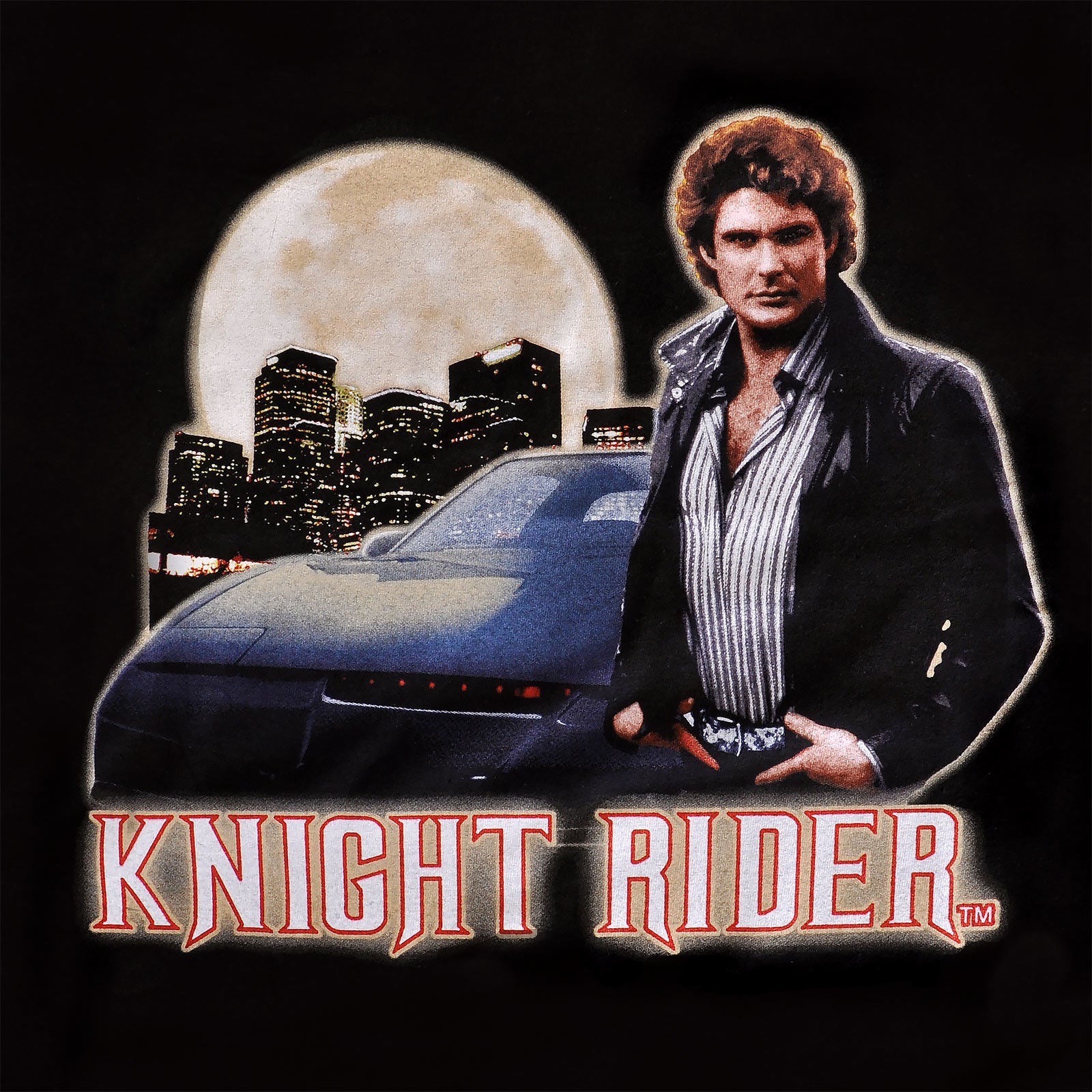 Productafbeelding Knight Rider - Michael & Car T-shirt zwart