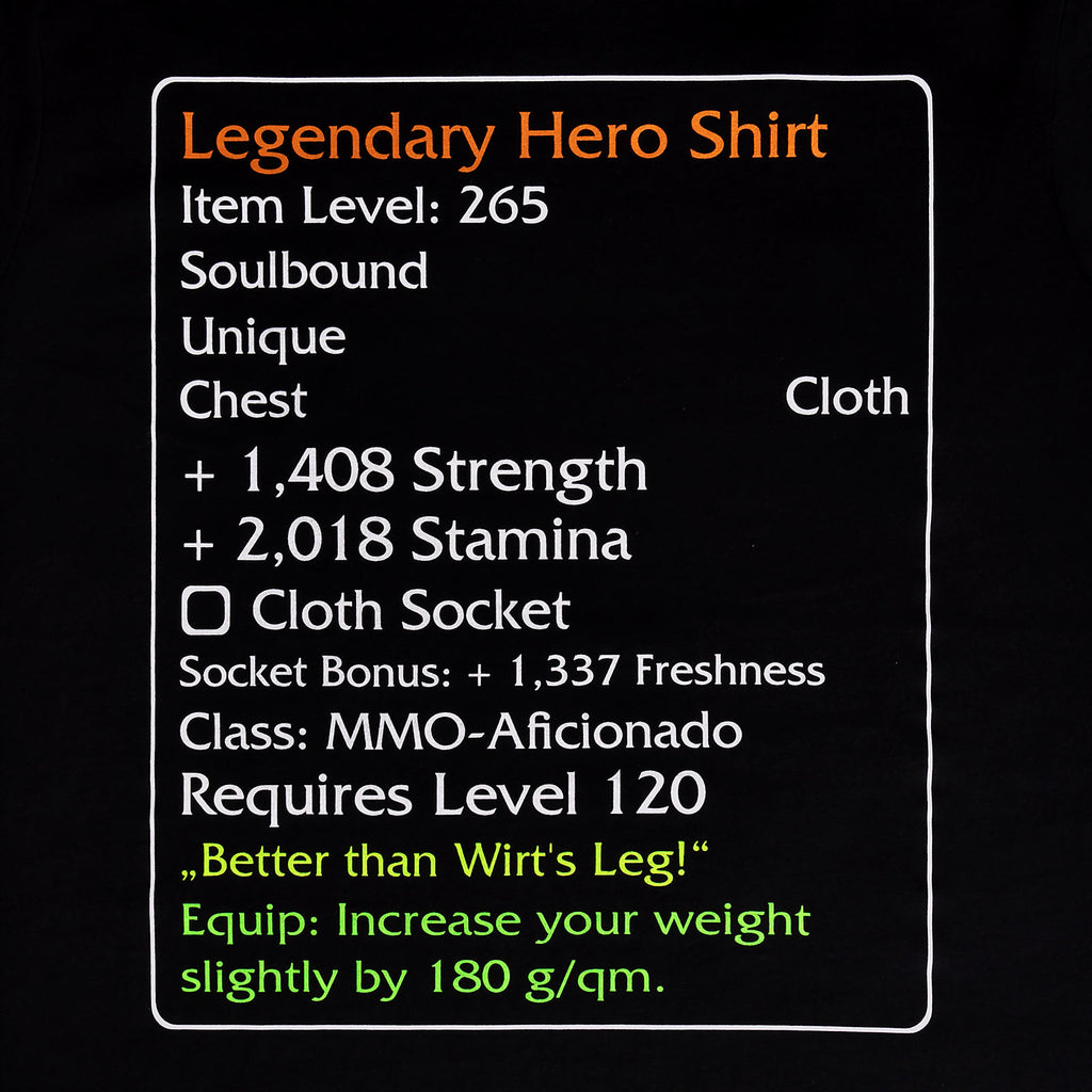 Productafbeelding Level-120-Item Legendary Hero T-Shirt zwart