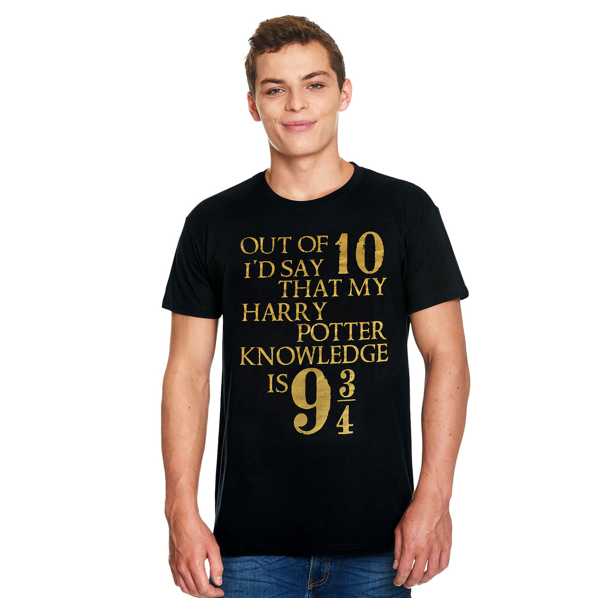 Productafbeelding Harry Potter - Kennis 9 3/4 uit 10 T-Shirt zwart